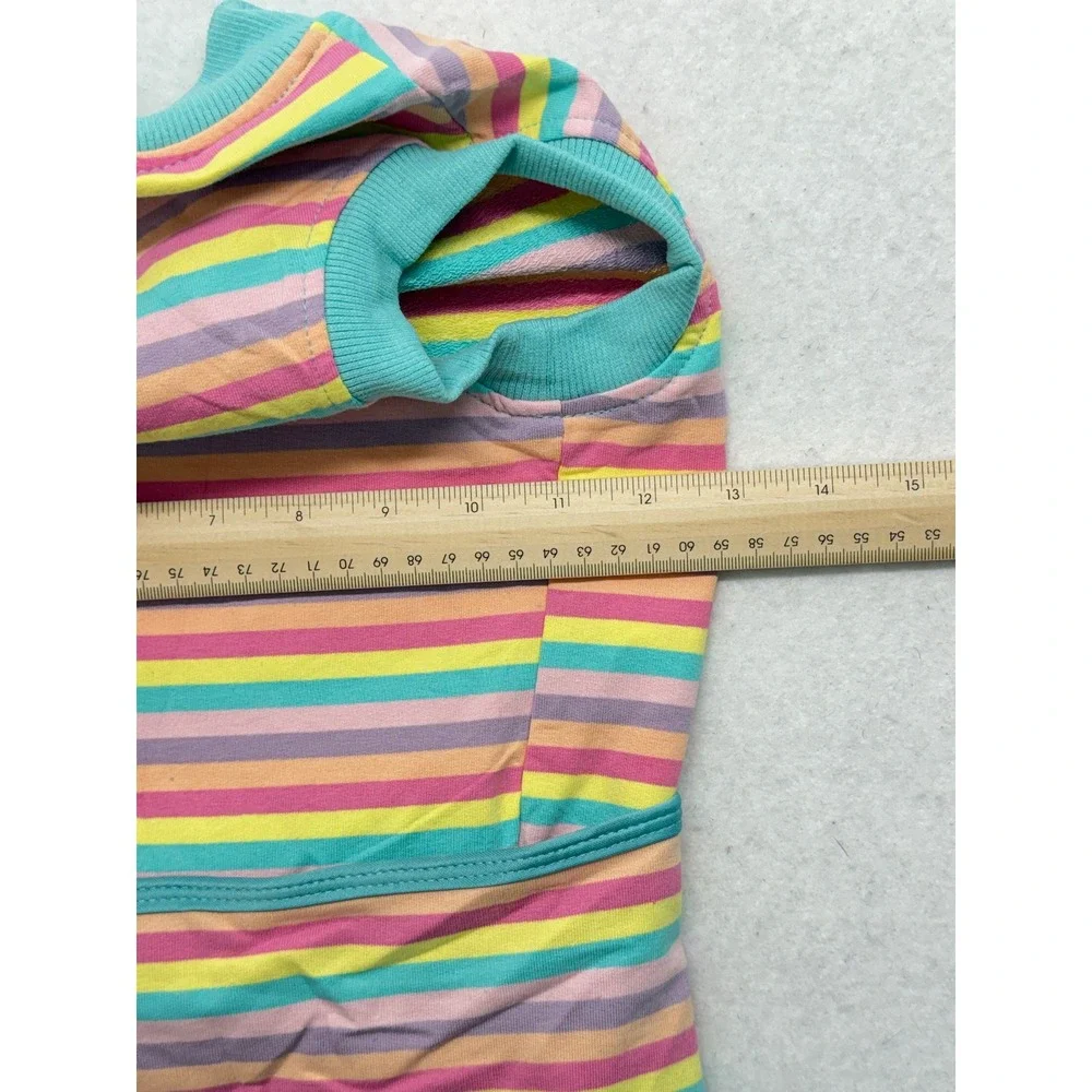 Kuoser Striped Pet Suit Multicolor Cotton Blend Size L NWT New